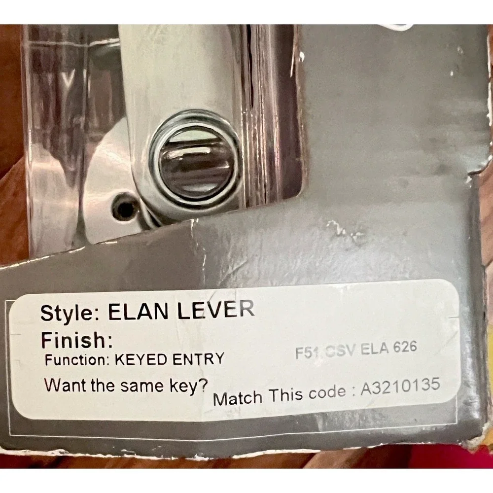 Schlage Elan Satin Chrome Light Commercial Keyed Entry Door handle